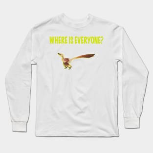 Where is everyone? Velociraptor in brown Long Sleeve T-Shirt